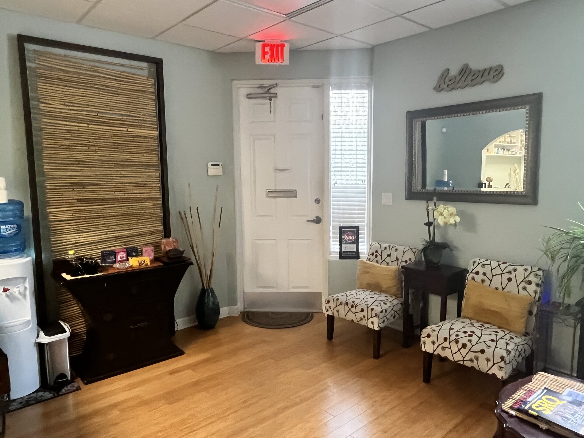 Entry and reception area of the Sarasota clinic